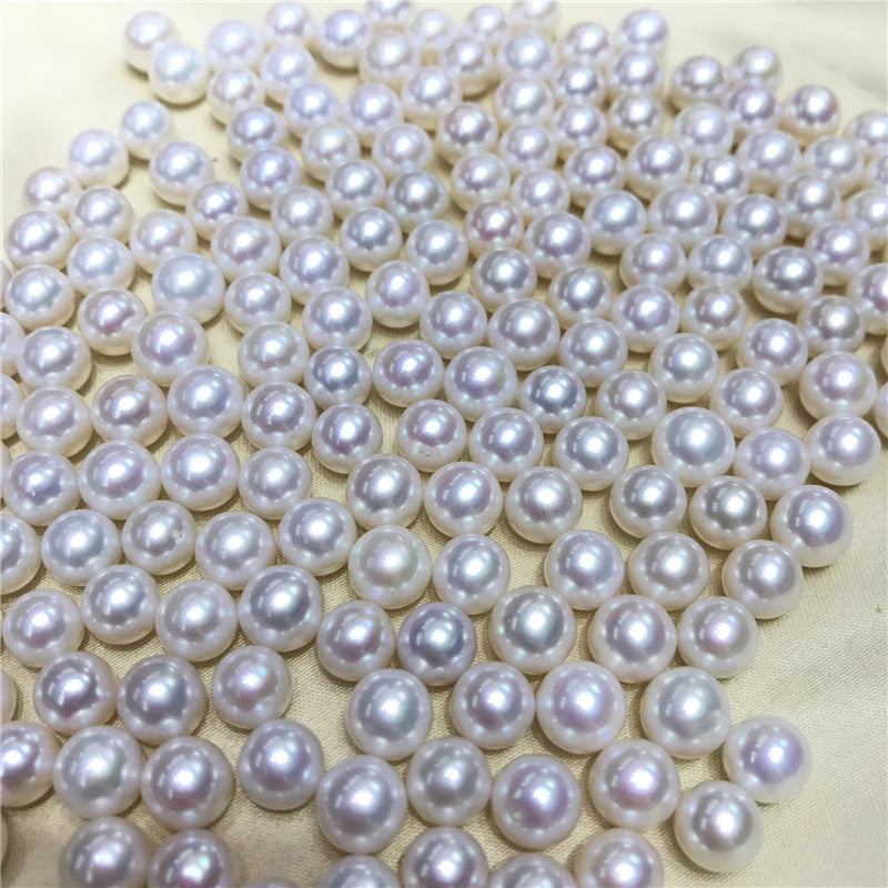 Natural Freshwater Pearl Half Hole White Loose Beads Jewelry Accessories Factory Price