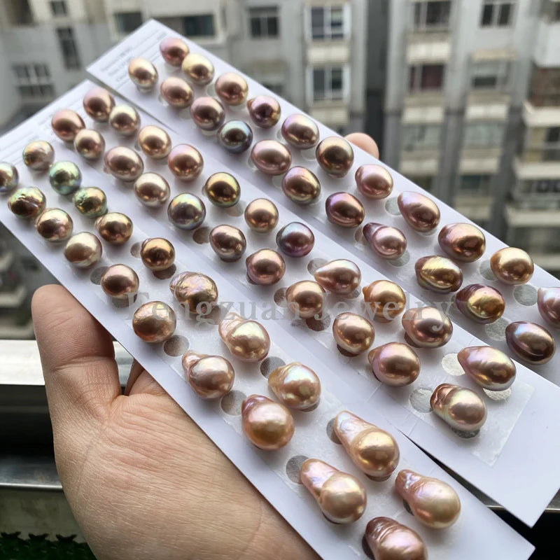Baroque Pearl 9-10mm 10-11mm a 2A 3A Grade Natural Irregular Loose Pearl Freshwater White Pink Purple Baroque Pearls