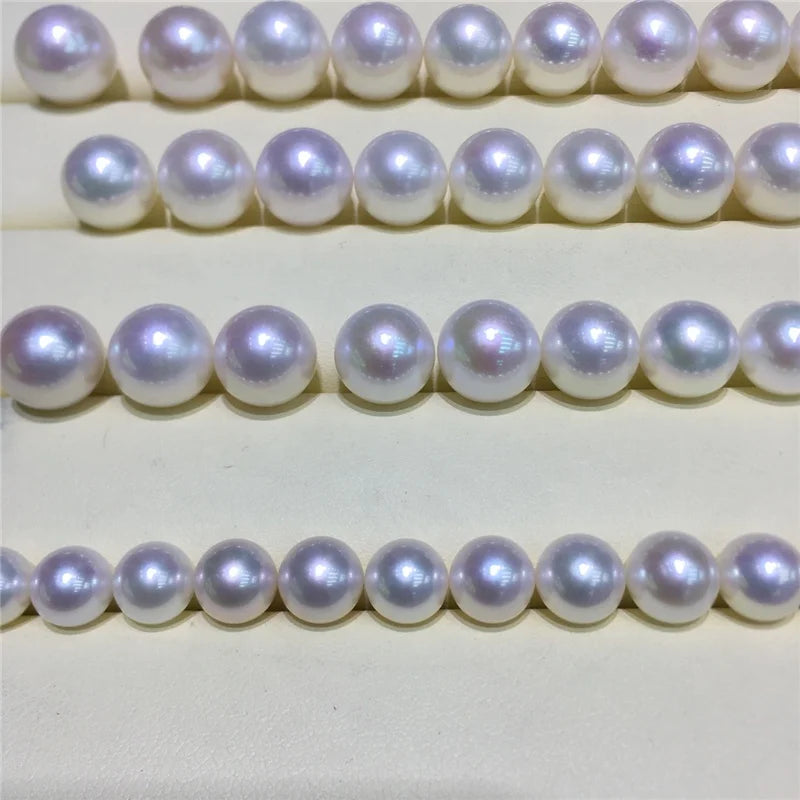 Wholesale 7mm 8mm Loose Pearls 3a High Quality White Round Fresh Water Natural Pearl Price