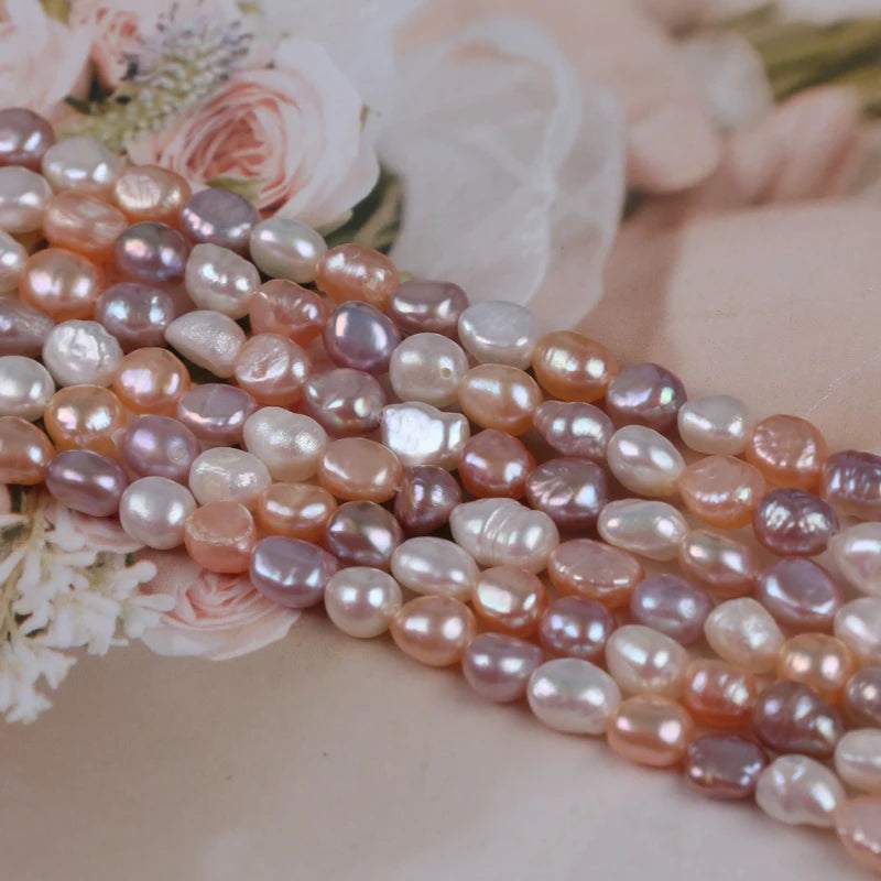 6-7mm AA Grade Natural Baroque Freshwater Pearl Beads for Jewelry Making