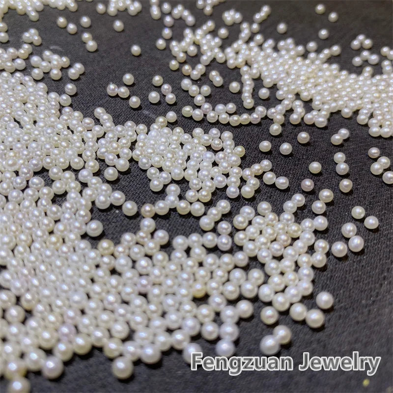Natural 1.5mm-2.5mm Freshwater Cultivated Pearls White Natural Beads for Jewelry Making Loose Tiny for Wholesale
