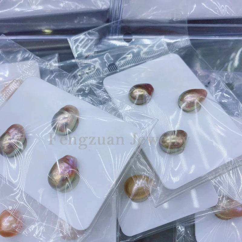 Natural Freshwater Pearls Small Baroque Shape 10mm-12mm 3A Quality METAL COLOR Hole/no Hole