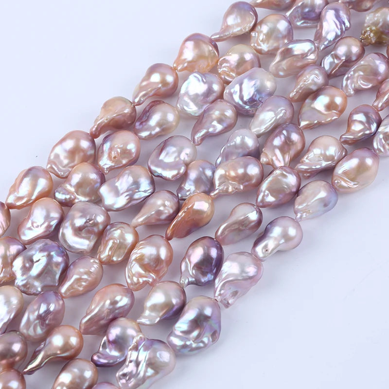 13-18mm Natural Fire Ball Natural Purple pink Big Baroque Pearls for Jewelry Making