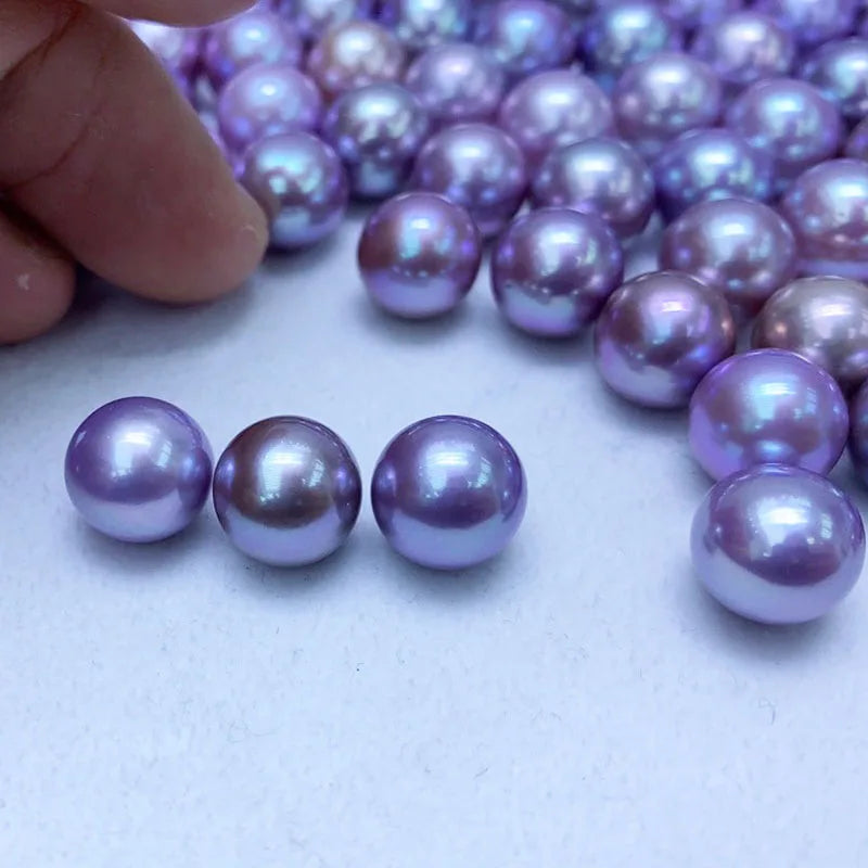 3A 10-14mm Natural Pink Purple Loose Beads Real Edison Pearl Beads for Jewelry Making