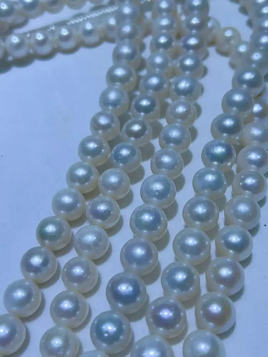 5A Freshwater Natural Pearls 10-11mm to 11-12mm Highlight White DIY Jewelry Accessories High Quality Pearls