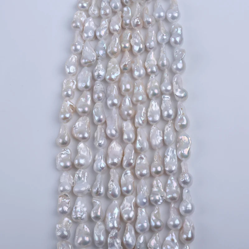 13-18mm Natural Fire Ball White Big Baroque Pearls for Jewelry Making
