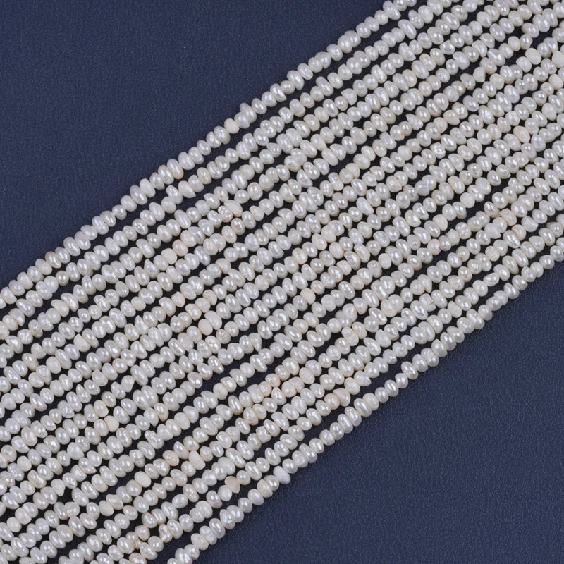 3-4mm a Grade Wholesale Freshwater Loose Button Shape Pearl for Jewelry Making