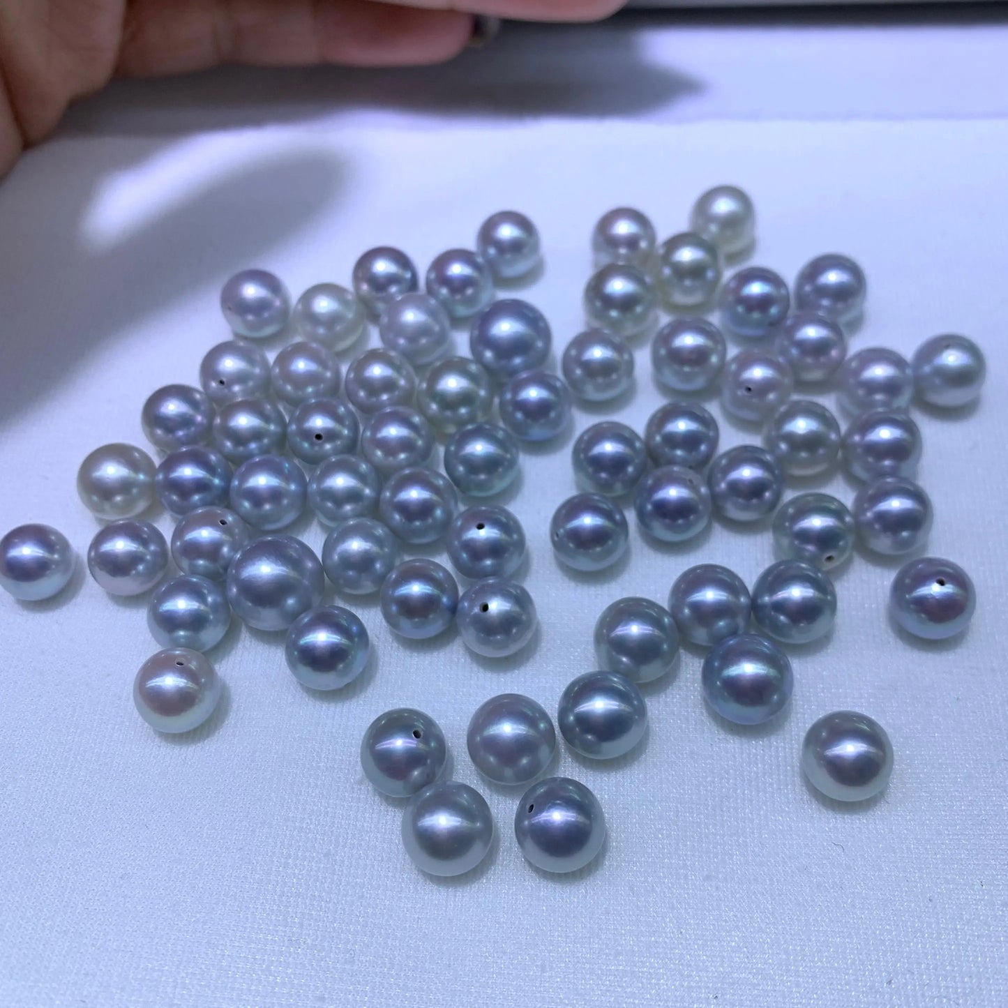 Natural Seawater Round 11-12 Nearly Round Australian White Loose Beads High Gloss Pendant Earrings Jewelry Accessories
