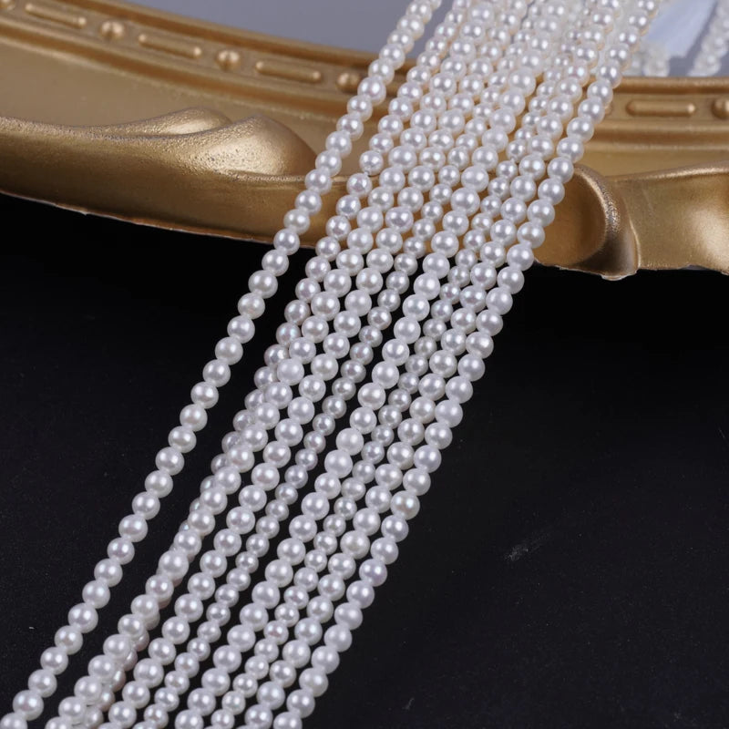 2.5-4.5mm High Quality Round Shape Freshwater Natural Round Pearls for Jewelry Making