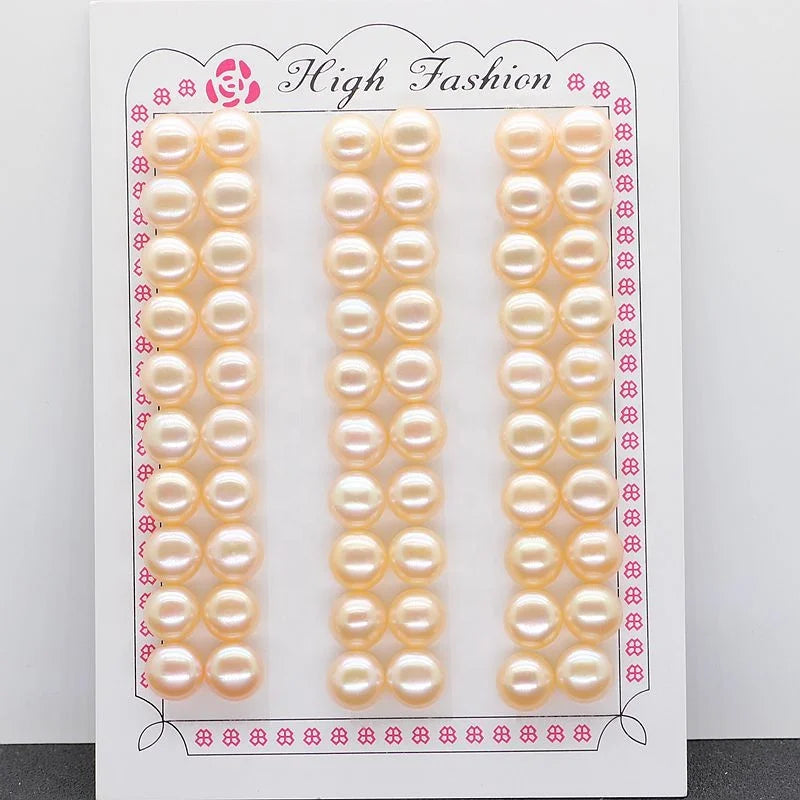 Cultivation 3A Natural Freshwater Pearl 1/2 Half Hole Wholesale Bulk Button Natural Pearls Price