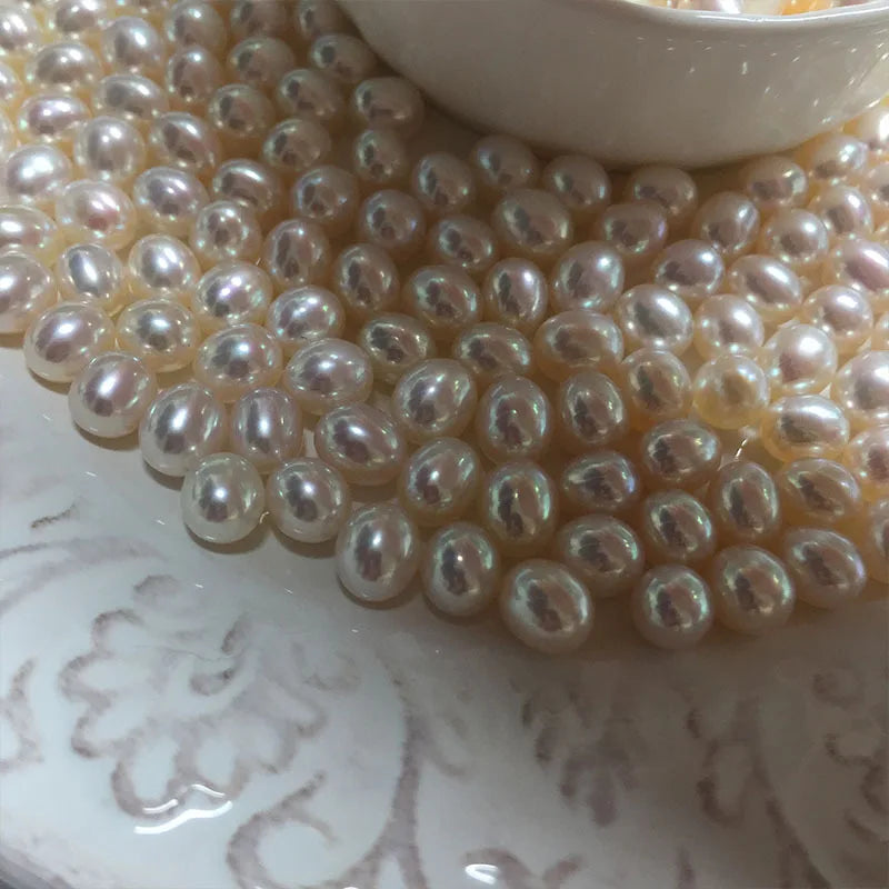 Natural Freshwater Pearl Rice 5-10mm No Hole Wholesale Loose Freshwater Pearl for Making Jewelry