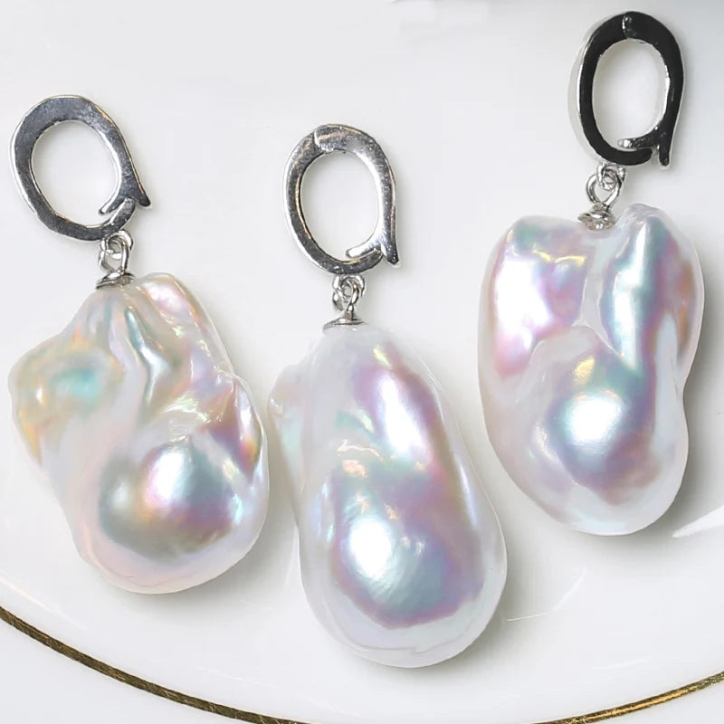 Irregular Shape Baroque Loose Pearl 10mm 15mm 16mm White/pink/purple High Luster Freshwater Pearl for Baroque Pearl Stud