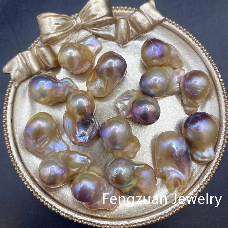Wholesale Good Quality Loose Baroque Freshwater Pearl Full Hole White/Pink/Purple Colors Irregular Shape for Jewelry Making
