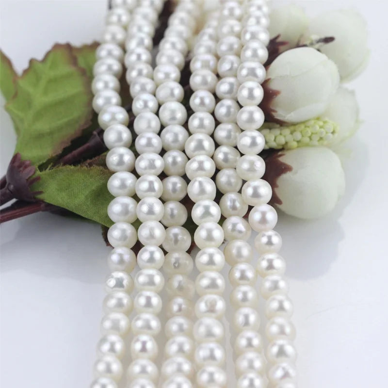 Zhuji 5A Excellent Quality Freshwater Pearl Strands Natural White Round Shape 2mm-10mm Real Freshwater Pearls