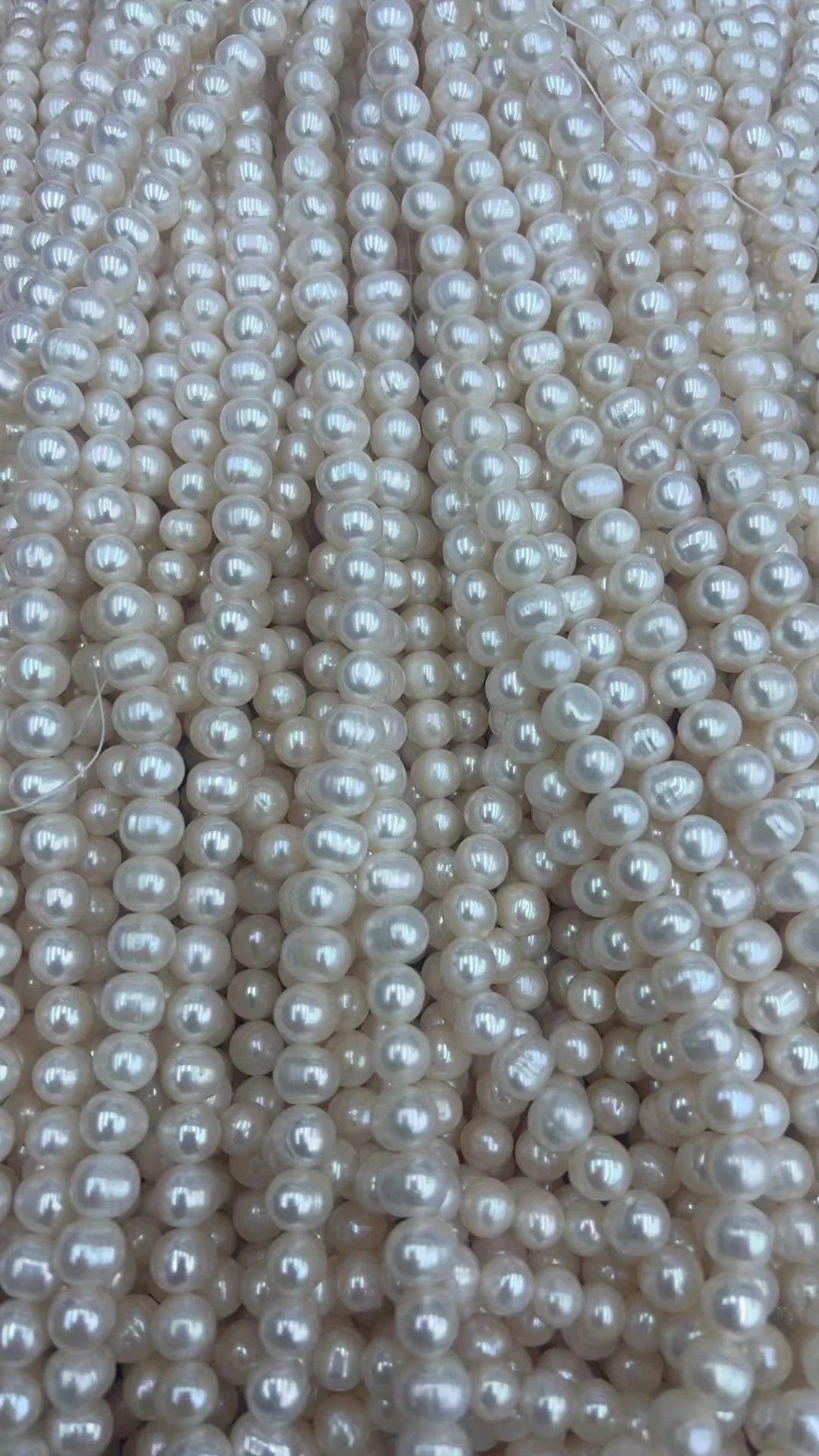 4A Premium 6-7mm White Natural Freshwater Pearl Necklace Premium Jewelry with Loose Pearls