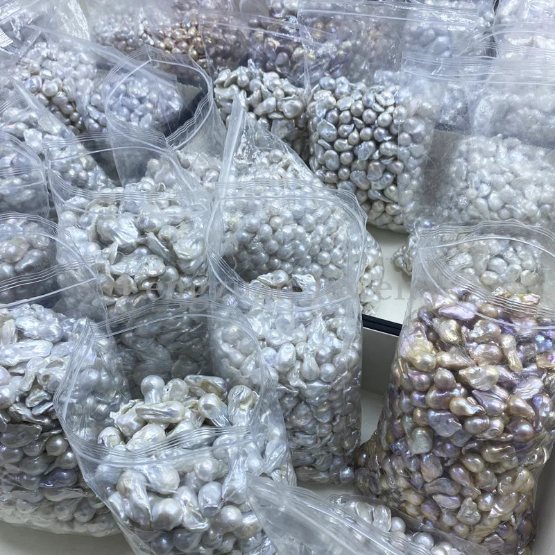 Cultured Pearls Wholesale High Quality 3A Baroque Loose Freshwater Pearls 14-15mm Purple for Making Large Pearls Necklace