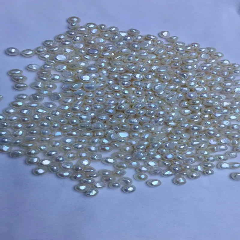 Factory Price 2A-4A 11-12mm Natural Freshwater Half Hole White Loose Baroque Pearls