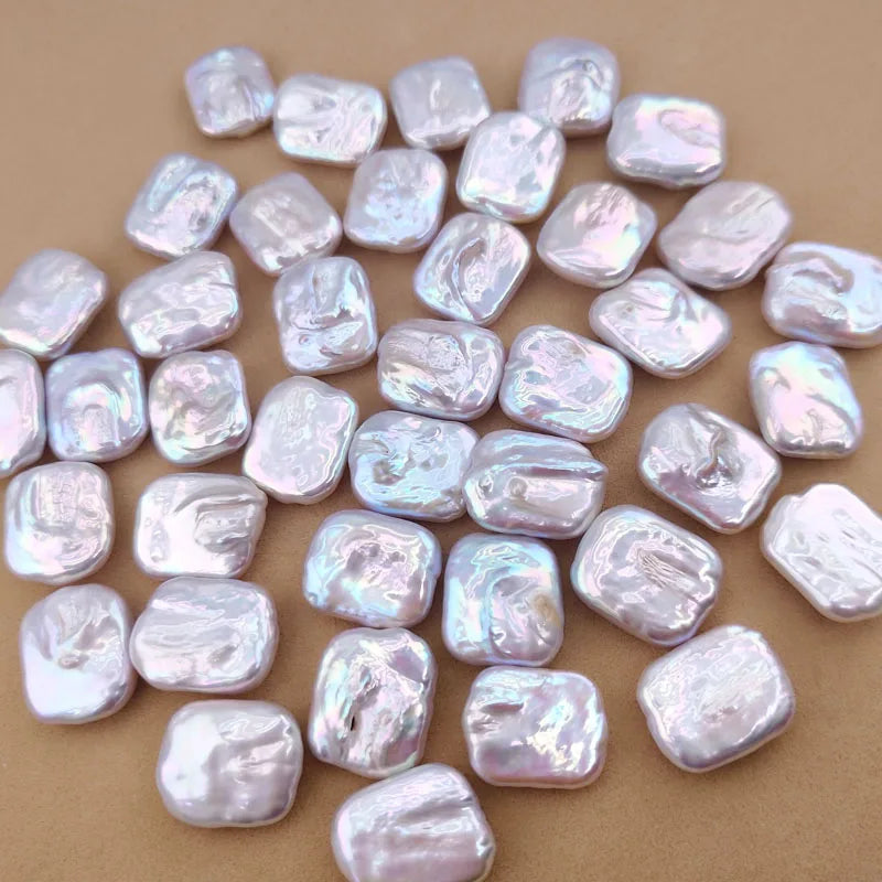 Wholesale Price Natural Fresh Water Pearls White Loose Baroque Irregular Rectangle Shape Without Hole Pearl