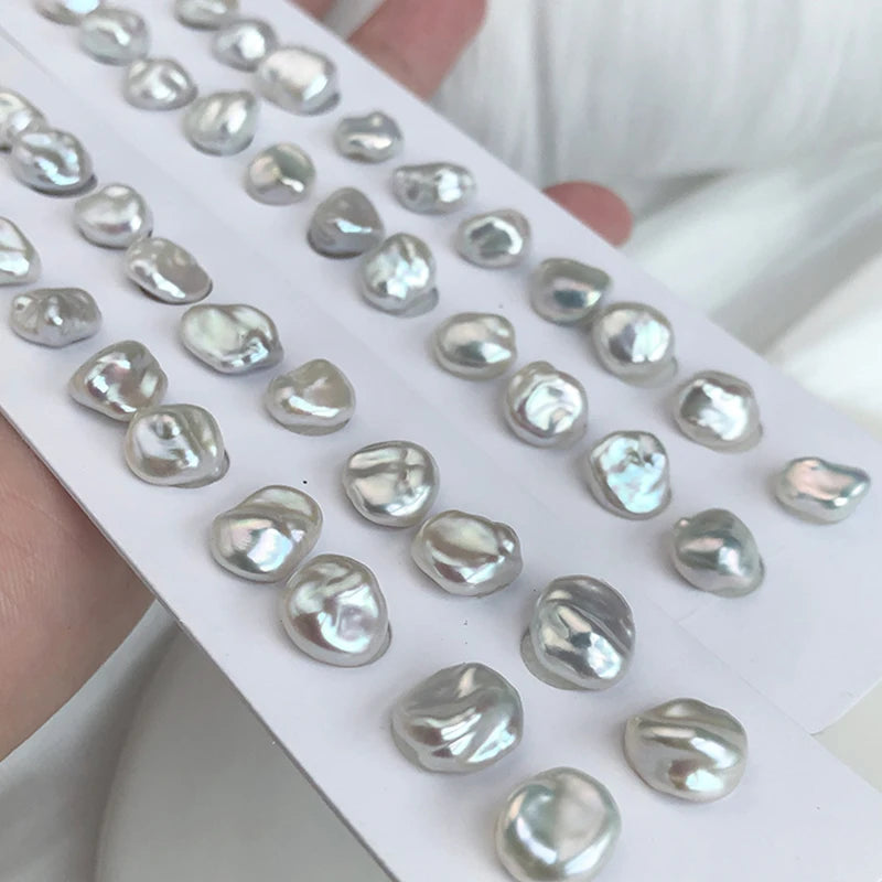 Wholesale 11-12mm Natural Fresh Water Pearl Double Side Luster White Color Profiled Baroque Loose Bead Baroque Pearl