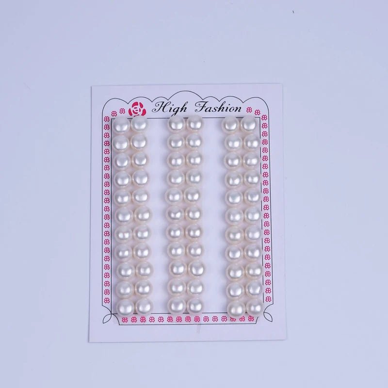 Factory Direct Small Size 2.5-4mm Natural White Button Freshwater Pearl Beads 3A 4A Grade Half Drilled Hole for Jewelry Making