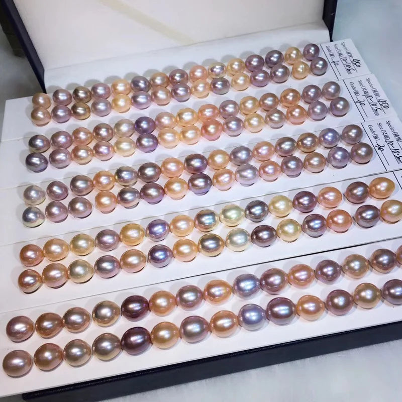 Wholesale Price Freshwater Pearls 3A High Luster Drop Rice Pearls with Half Hole for Jewelry Earring 6-6.6mm