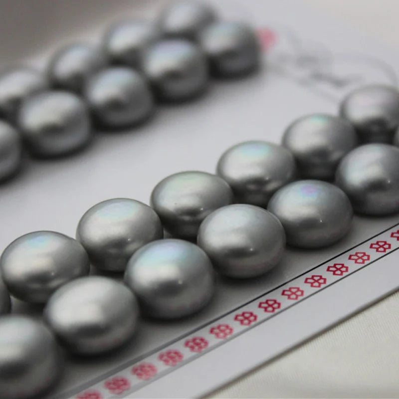 Hot-selling 3a-4a 6mm 7mm 8mm Button Pearls Half Hole Natural Freshwater Pearl for Jewelry