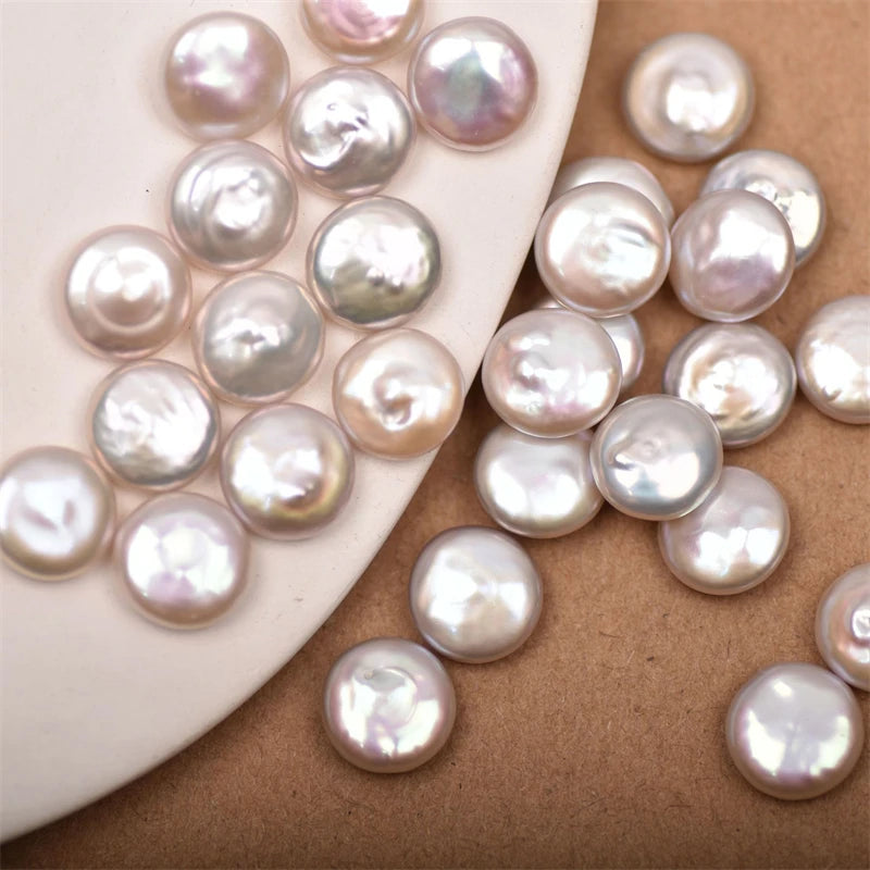 Jewelry High Quality Small Size 9-10mm Coin Pear White Freshwater Pearl Earrings Natural Loose Pearls Wholesale Price