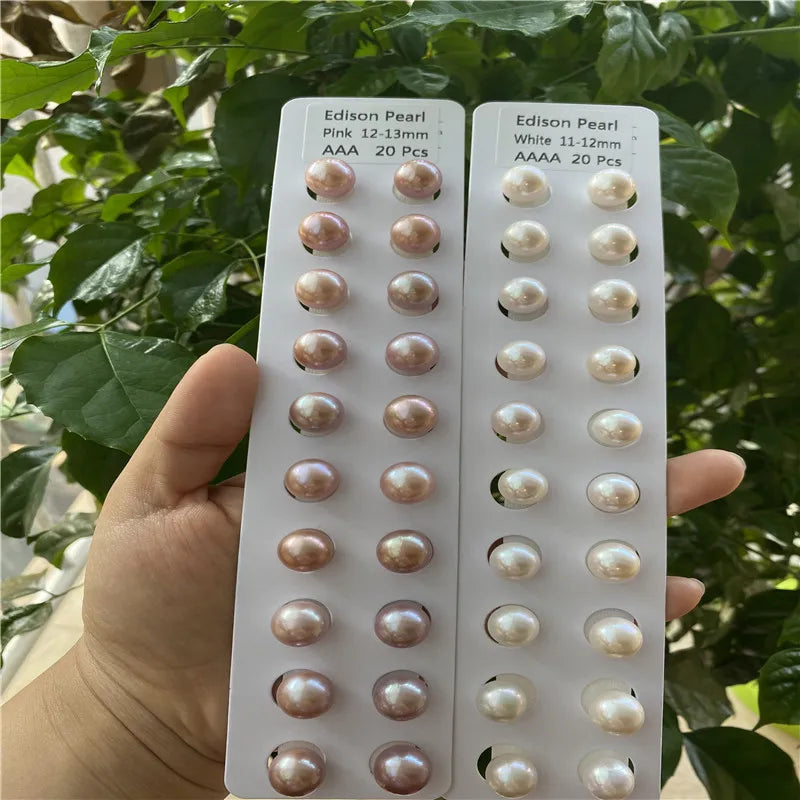 Wholesale Price White/pink/purple Color Edison Freshwater Pearl 10-13mm High Quality Big Size Loose Pearls for Earrings