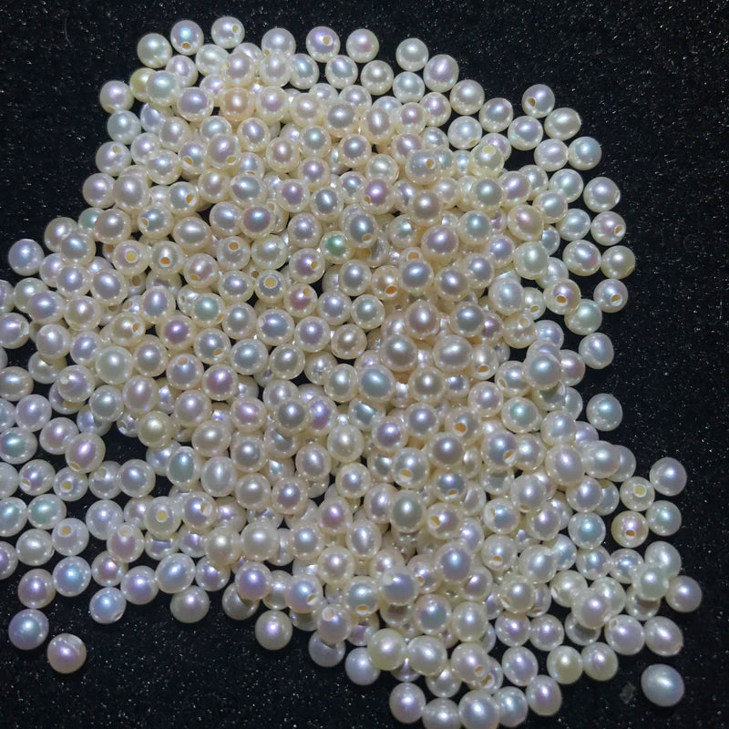 High Quality 4A Natural Freshwater Pearl White 2-11.5mm Half & Full Drilled Hole Loose Pearls 8mm Diameter Wholesale Price