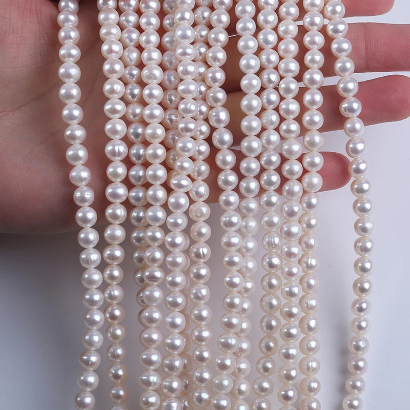 6-7mm Round Shape Freshwater Natural Round Pearls for Jewelry Making