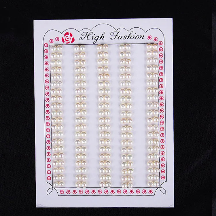 3A Grade Half Drilled Wholesale Cultured Freshwater Pearl Natural Genuine Button Shape Loose Pearls for Rings Earrings