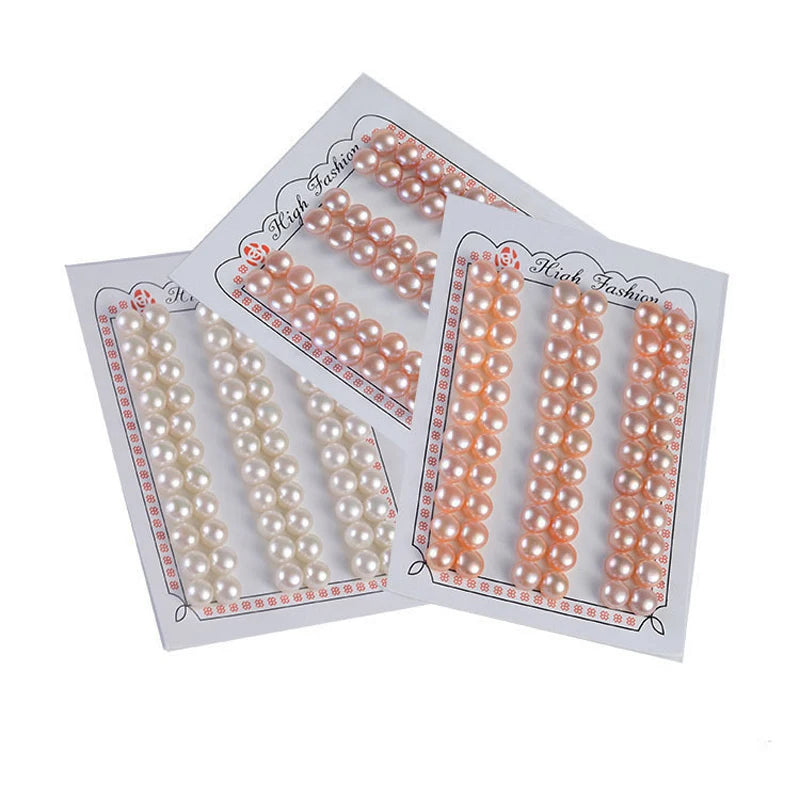 100%real Freshwater Pearl 2a Perfect Half Hole Button Pearls Wholesale Low Price White pink Purple Natural Pearl for Ring Making