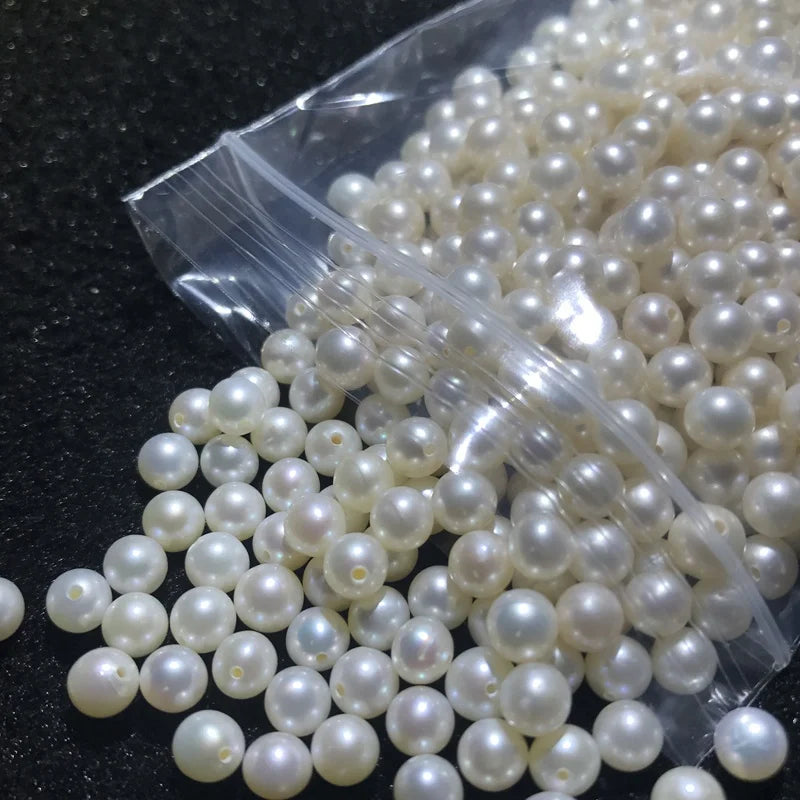 3-8mm China Cultured Round Freshwater Pearl High Quality Bulk Wholesale Natural Freshwater Pearl Half Hole