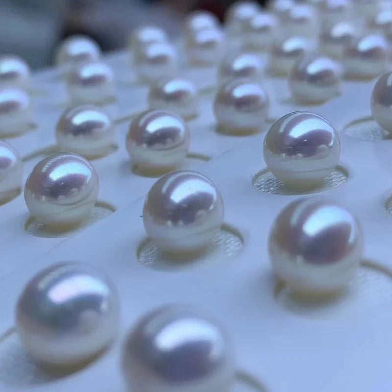 Half Drilled White Purple Natural Color Round Pearl Jewelry Wholesalers Natural Freshwater Loose Pearls for Jewelry