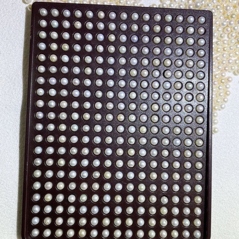 Wholesale 2A-5A 5-5.5mm 100% Natural White Freshwater Round Loose Pearl Bead for Necklace Making