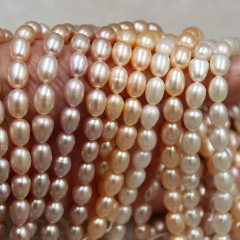 Factory Price Natural Pearl Beads High Quality 9x11mm Freshwater Rice Drop Pearls Loose Beads for Earring Making