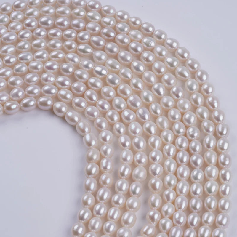 8-9mm Natural Rice Shape Freshwater Pearl Beads for Jewelry Making