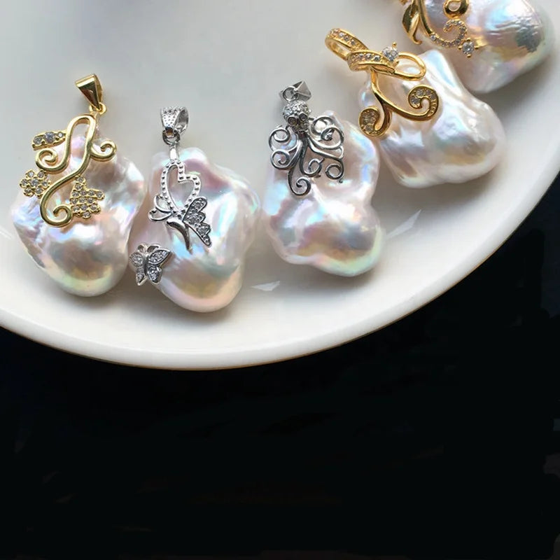 High Quality Natural Freshwater Pearl Beads Punch Loose Baroque for DIY Women Necklace Bracelet Baroque Pearl 15-16mm