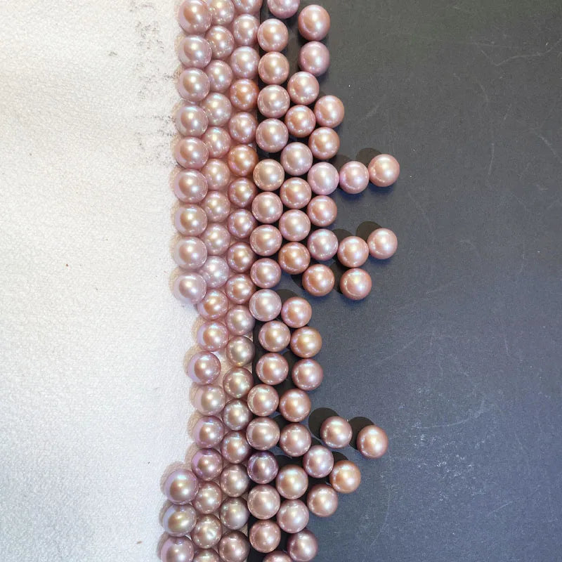 Hot Sale 3A 2-12mm Round Shape Natural Pink Color Freshwater Loose Pearls Beads for Jewelry Making