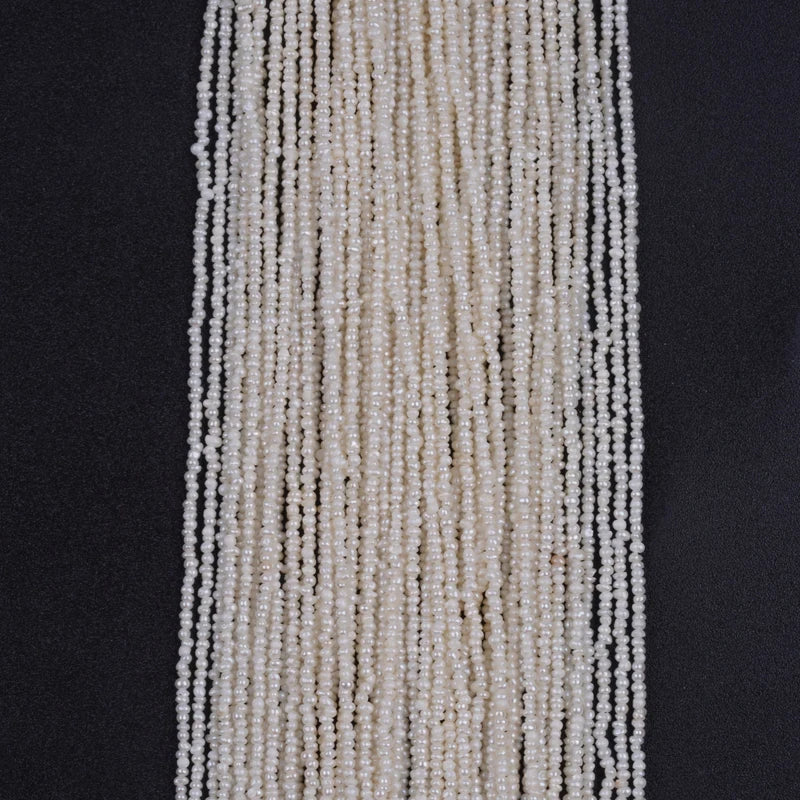1-1.25mm Tiny White Potato Shape Natural Freshwater Pearl Beads for Jewelry Making