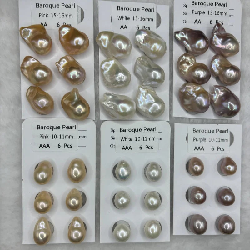 Irregular Shape Baroque Loose Pearl 10mm 15mm 16mm White/pink/purple High Luster Freshwater Pearl for Baroque Pearl Stud