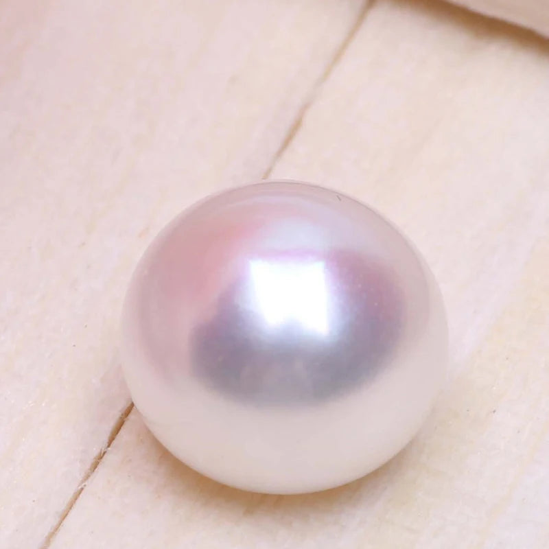 Wholesale14-16mm Large Size Half Drilled Pearl 4A 5A 6A Fresh Water Pearl Loose Flat Back Button Freshwater Pearl in Low Price