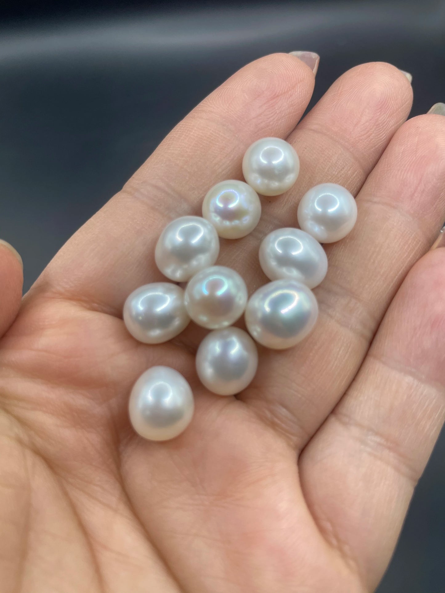 White Drop Pearl 5-10mm Half Hole 3A 4A Grade Loose Natural Freshwater Pearls for Necklaces Making Natural Pearl Jewelry