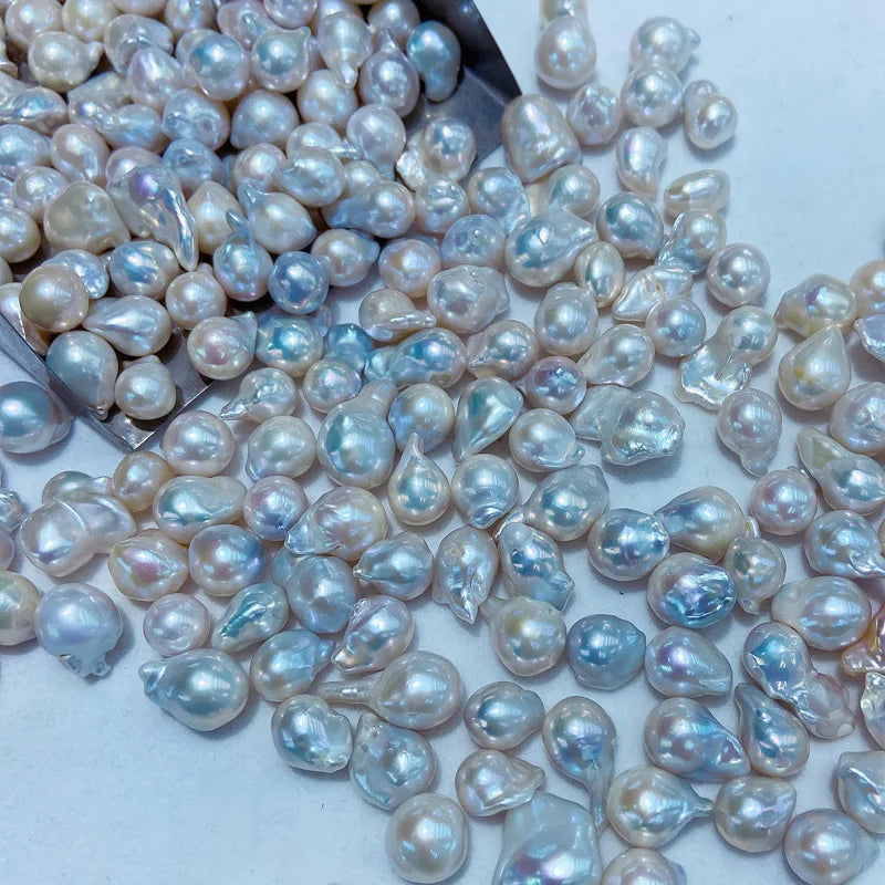 High Quality 2A Baroque White Pink Purple 9-13mm Freshwater Pearl Necklace Wholesale Small Size Loose Beads for Jewelry Making