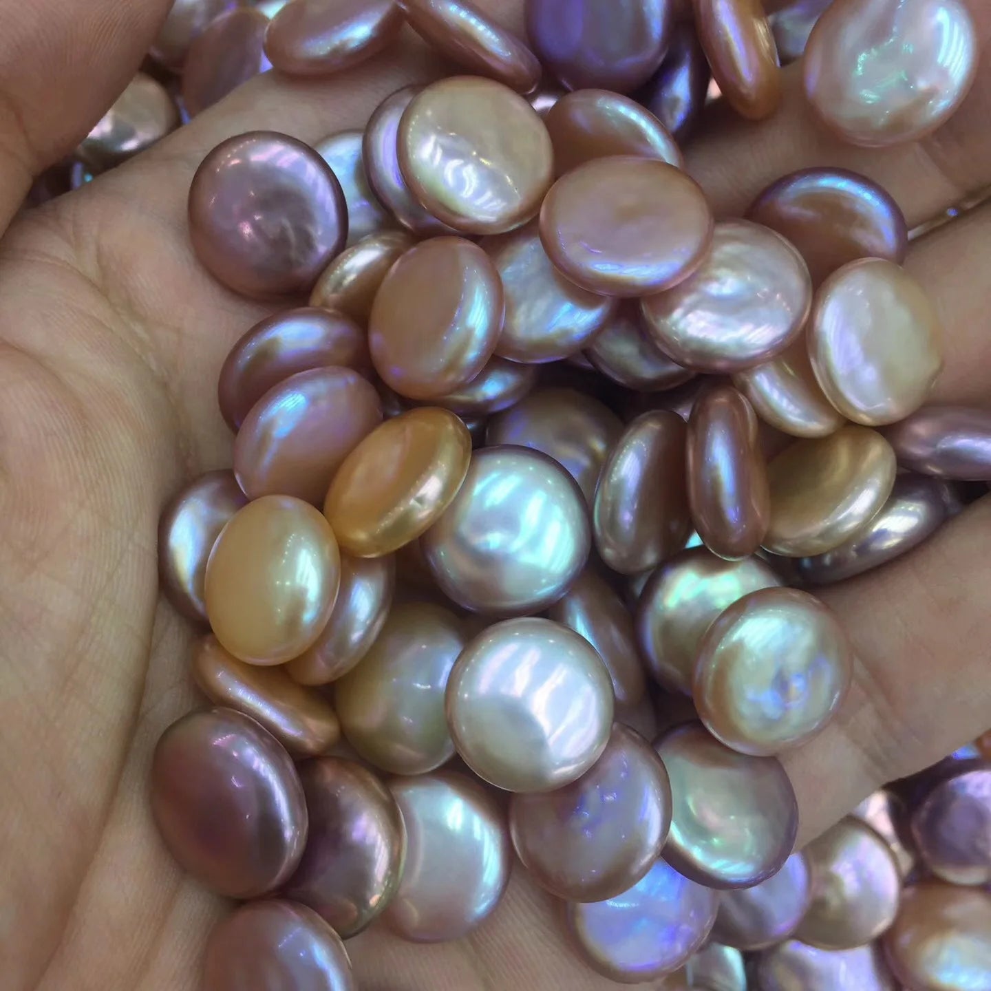 High Quality 3A Colourful Coin Baroque Pearl Natural Freshwater Loose Pearls ForJewelry Making Wholesale Price