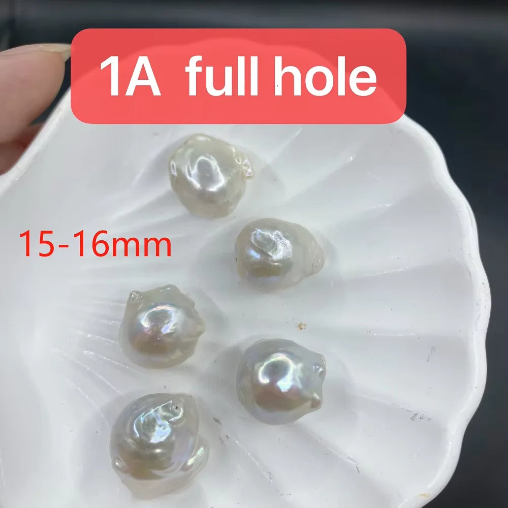 Factory Price Full Hole Baroque Pearl Beads 1A 13-16mm Baroque Natural Fresh Water Loose Pearls for Jewelry Making