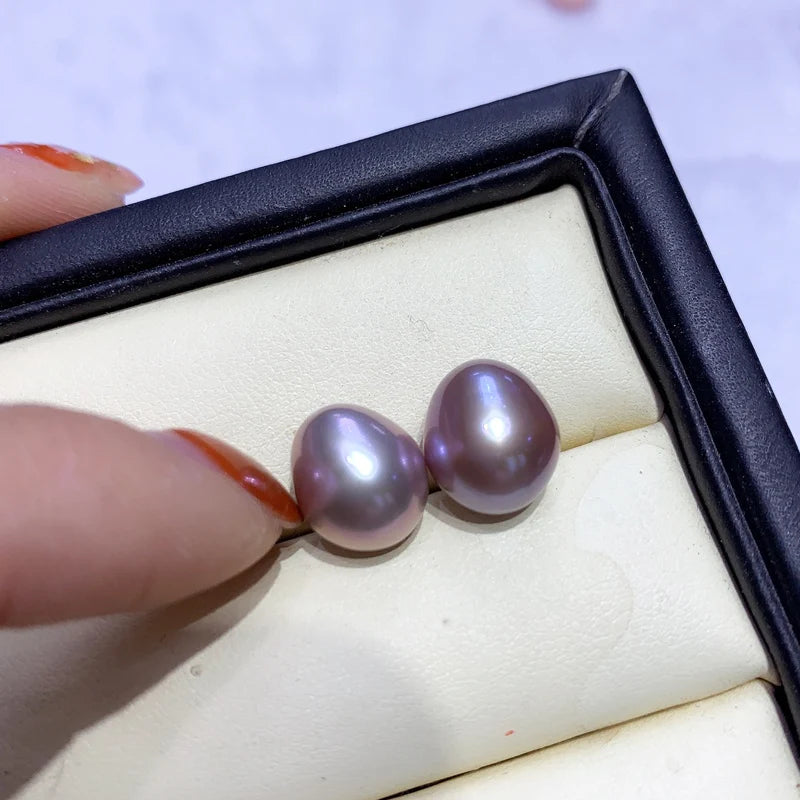 Freshwater White Pink Purple Rice Pearls 5-10mm No Hole Wholesale 3A Real Natural Pearl in Loose Freshwater Pearl