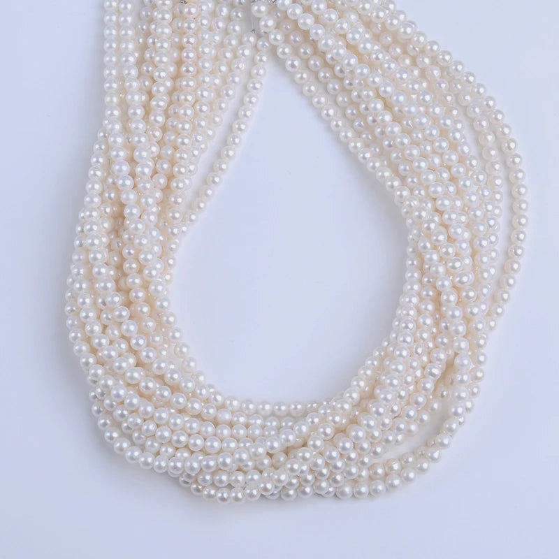 4-5mm Round Shape Freshwater Natural Round Pearls for Jewelry Making