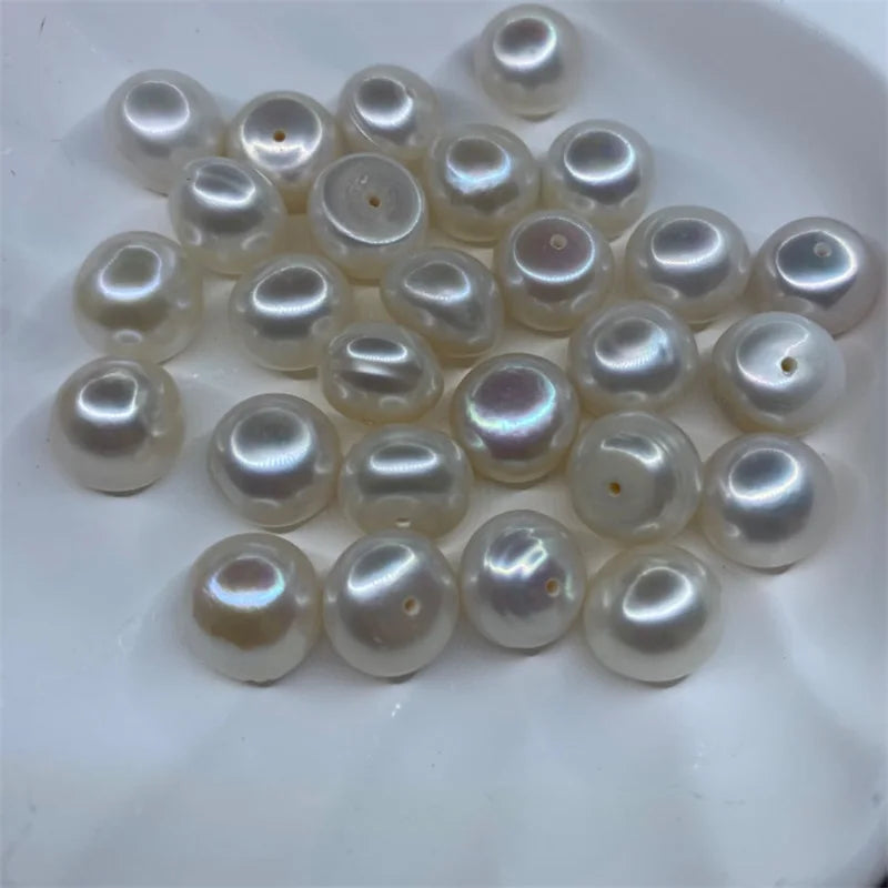 Factory Wholesale 10mm Button Pearl 2A High Luster Freshwater Loose Beads Natural Pearls for Jewelry Making