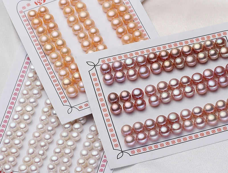 Hot-selling 3a-4a 6mm 7mm 8mm Button Pearls Half Hole Natural Freshwater Pearl for Jewelry